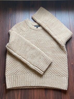 Merino Honeycomb BANANA REPUBLIC Chunky Boxy Loose Fit Pullover L